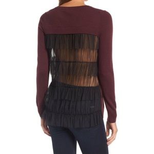 Chelsea28 Tiered Ruffled Chiffon Back